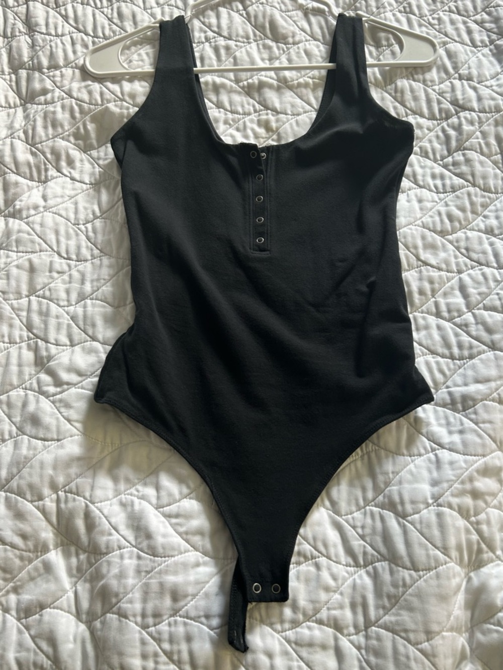 Abercrombie Black Henley Bodysuit